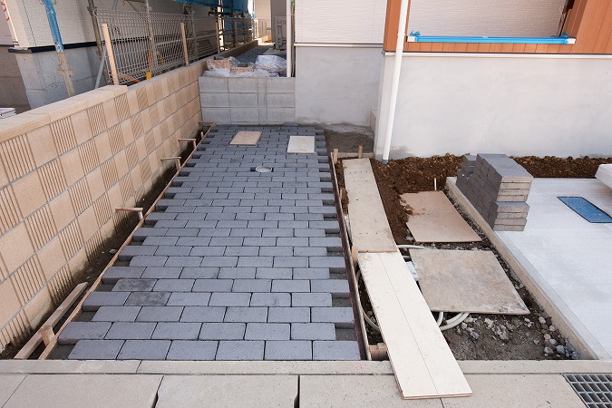 アプローチの施工